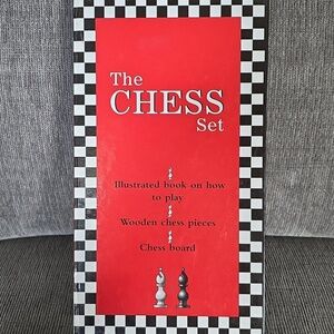 The Chess Set with Illustrated Book, Pieces, And Board. New.